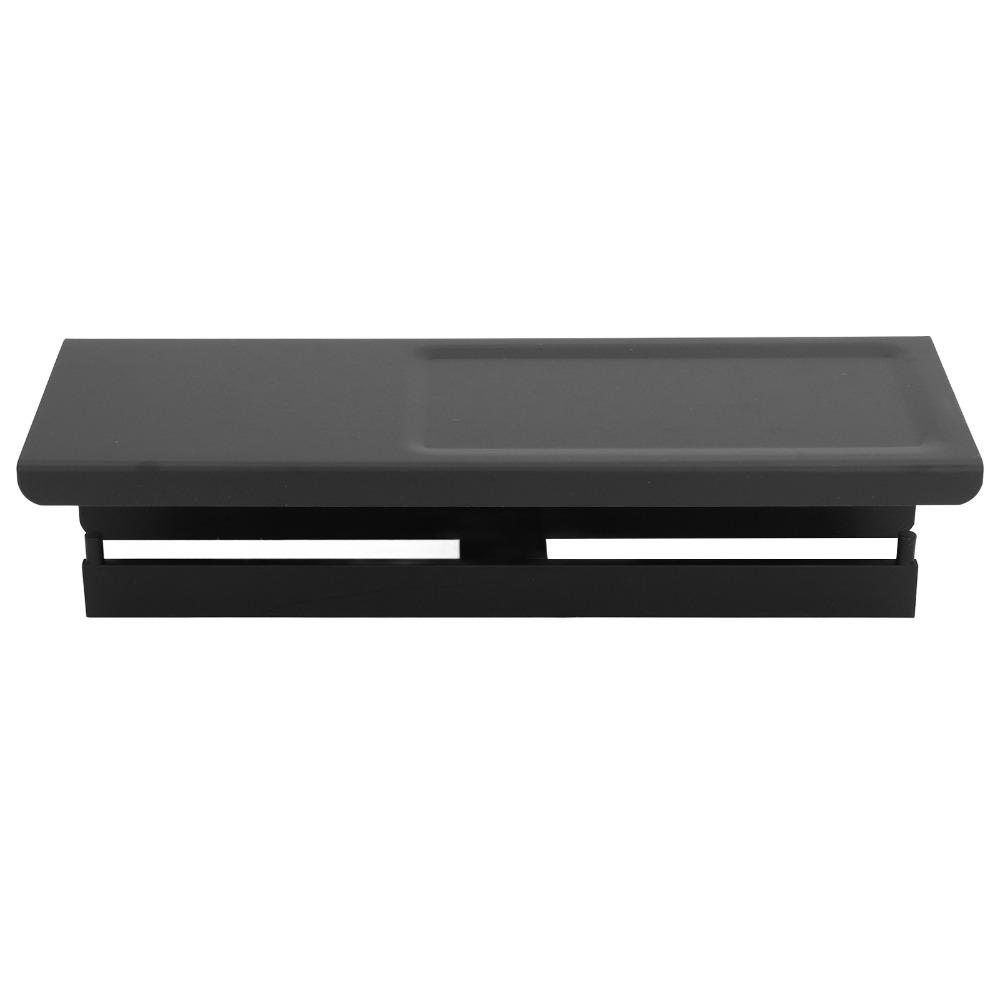 Aluminum Alloy Toilet Paper Holder Black Toilet Paper Storage Shelf Hotel Home Bathroom