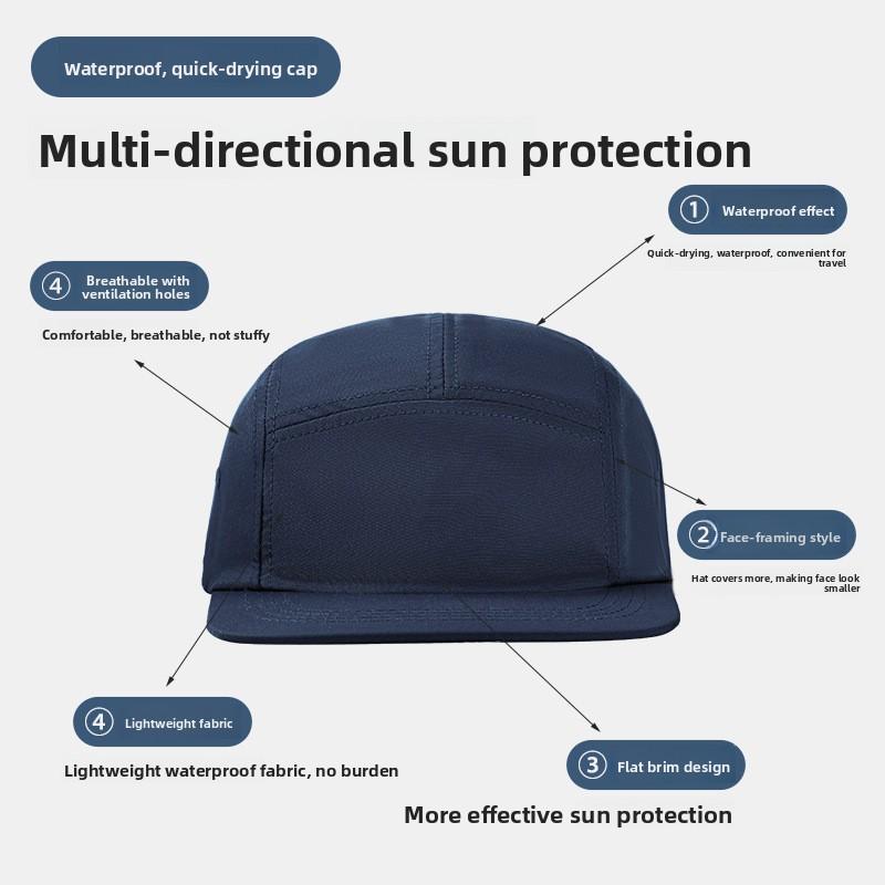 Sommer Sportkappen Schnelltrocknend Atmungsaktiv Outdoor Schirmmütze Unisex Sonnenschutz Wasserdicht Wandern Hip Hop Reise Baseballkappen