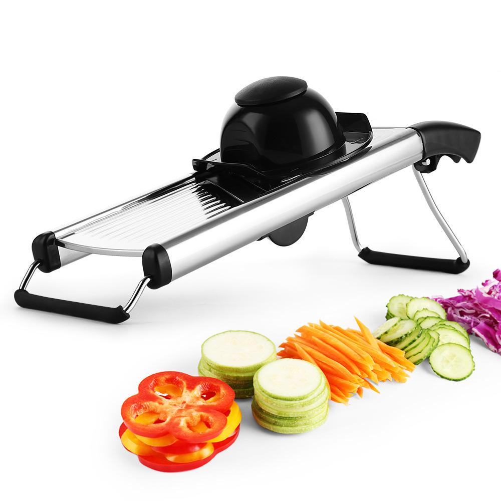 Adjustable Mandoline Food Slicer, Mandoline Slicer for Kitchen, Mandolin, Potato, Tomato, Carrot, Vegetable, Fruit and Onion Cutter - Stainless Steel
