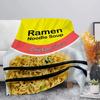Beef Ramen Noodles Is Life Printed Throw Blanket Soft Cozy Picnic Blanket for Home Travel Birthday Gift