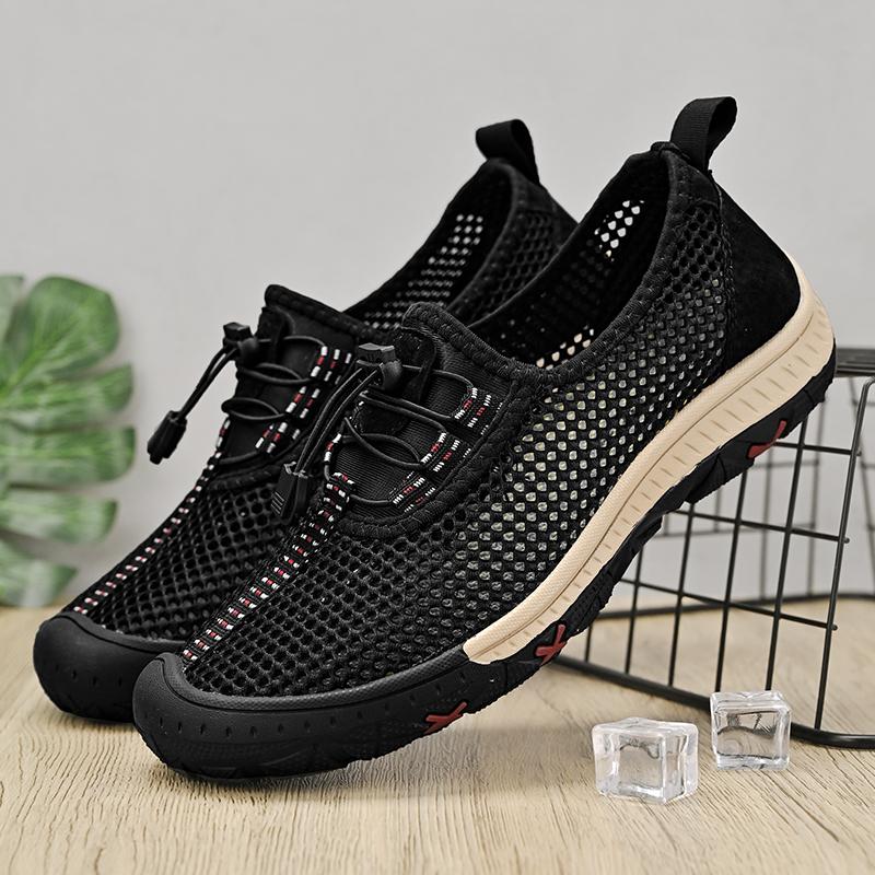 2024 New Summer Men's Sports Shoes Sandals with Non Slip Mesh Beach Walking and Hiking Outdoor Breathable Non Slip Casual Shoes