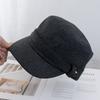 Autumn and winter flat top hat retro equestrian hat women's versatile solid color face newsboy hat old money style painter hat
