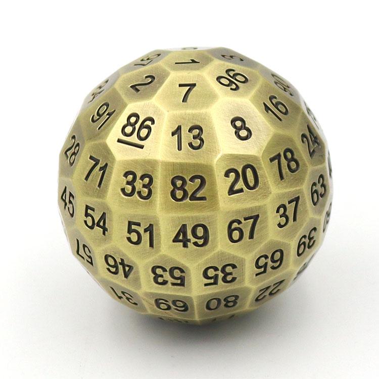 Kostka rpg kula przeznaczenia metalowa kość stuścienna k100
