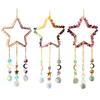 Yousheng Crystals Suncatcher, Hanging Star Sun Catcher with Prisms for Windows, Healing Crystal Wind Chimes Decor for Home, Gift for Christmas
