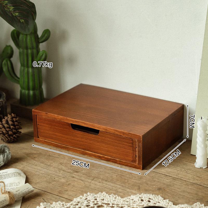 Three-Layer Wooden Storage Cabinet for Cosmetics & Sundries