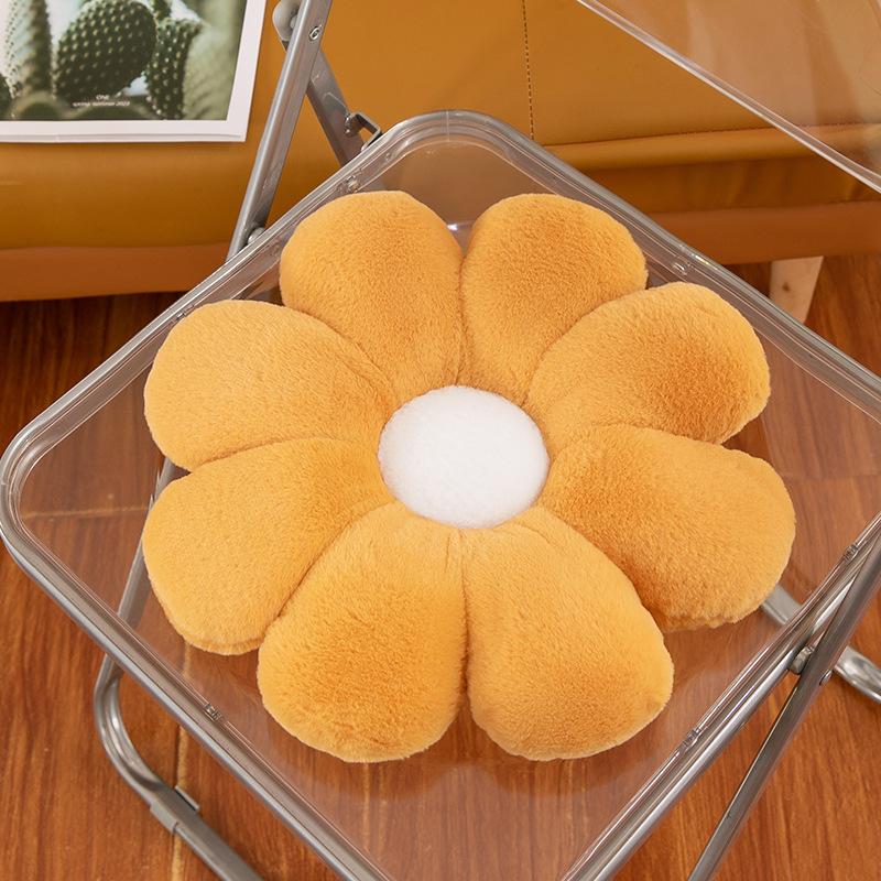 Living Room Sofa Plush Cushion Sunflower Car Cushion Home Decoration Flower Ornaments PP Cotton Filled Soft Three-dimensional Flower Shaped Pillow