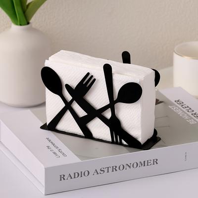 1pc Stainless Steel Paper Towel Holder Dispenser for Kitchen Countertops - Family Table Napkin Holder