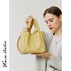 Winter-Eimer-Tasche 2025: Echtleder Fruchtkorb Stil, Weiche Einzel-Schulter- und Crossbody-Tasche für Damen