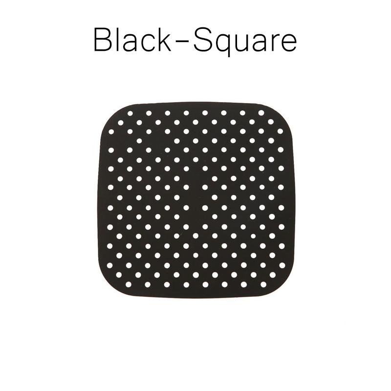 1pc Reusable Non-slip Silicone Air Fryer Mat Square Round Liners Air Fryer Basket Protector Pot Mat Kitchen Accessories Gadgets