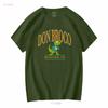 Don Broco Bedford Dinosaur T Shirt vintage Lavato grafico Traspirante uomo Alla moda Leggermente streetwear moda Unisex