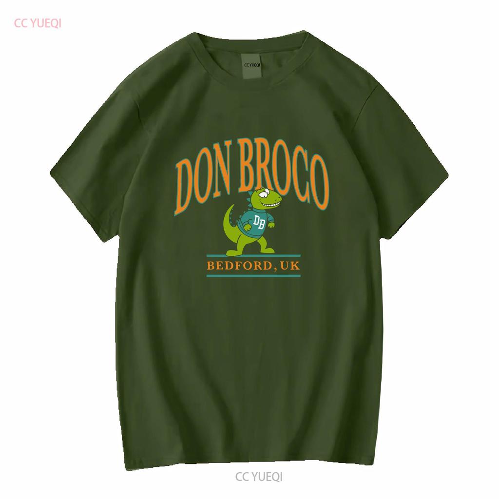 Don Broco Bedford Dinosaur T Shirt vintage Lavato grafico Traspirante uomo Alla moda Leggermente streetwear moda Unisex