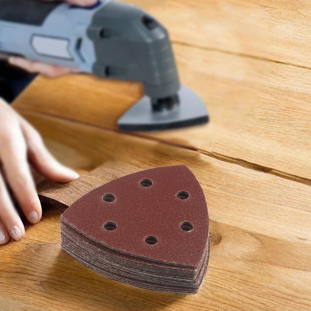 Professional Grade 90mm Triangular Sanding Disc 6 Hole Sander Pack of 20
