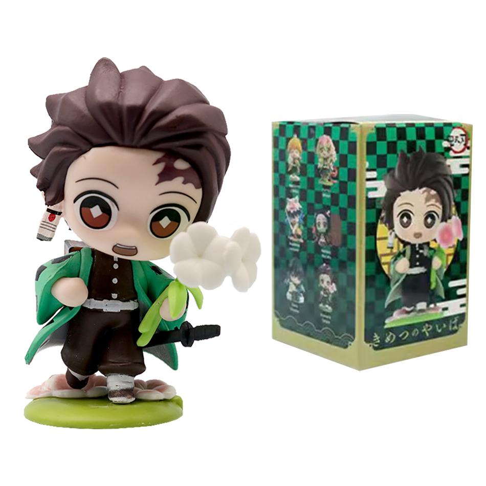 Anime Demon Slayer 6Pcs/Set Small Figure Boxed Character Multiple Combination Sets Cute Anime Toy Gift Collection Decoration PVC
