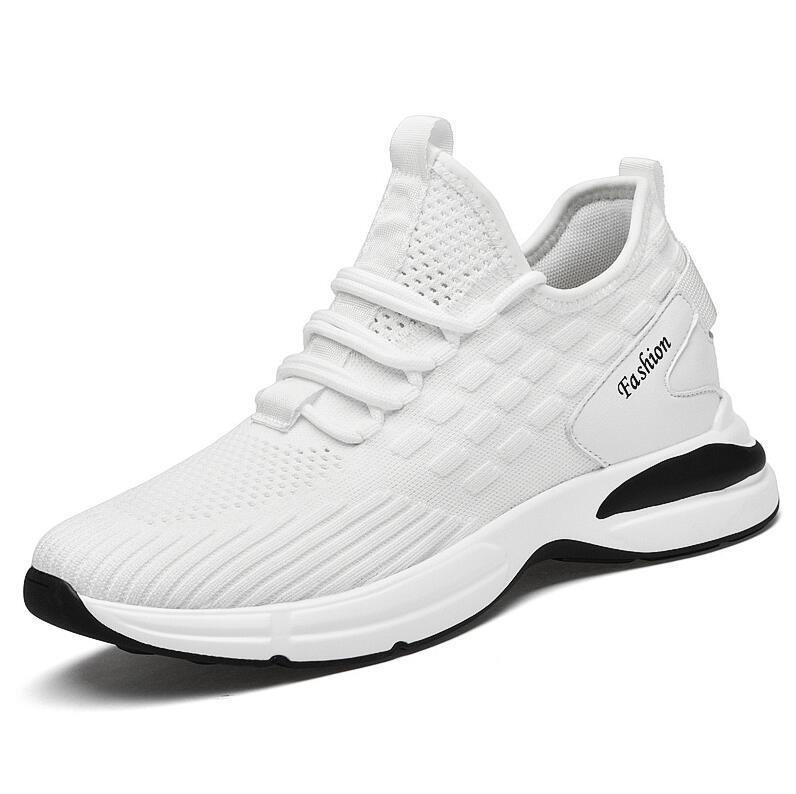Atmungsaktive Mesh-Aufzugsschuhe für Herren 6cm 8cm 10cm Unsichtbare Höhensteigerung Sommer Weiße Sneaker Lässige Canvas-Schuhe