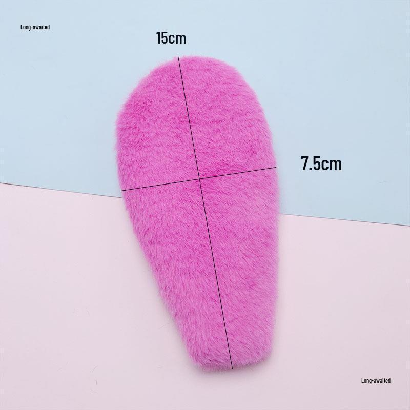15cm Fluffy Cotton Rabbit Ears DIY Headband Accessories Badge Holder Lantern F264