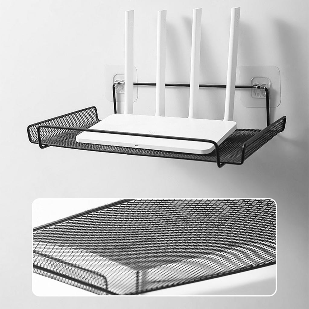 Nástěnný držák na router Úspora místa Multifunkční nástěnná police na router Držák Police Zásobník pro