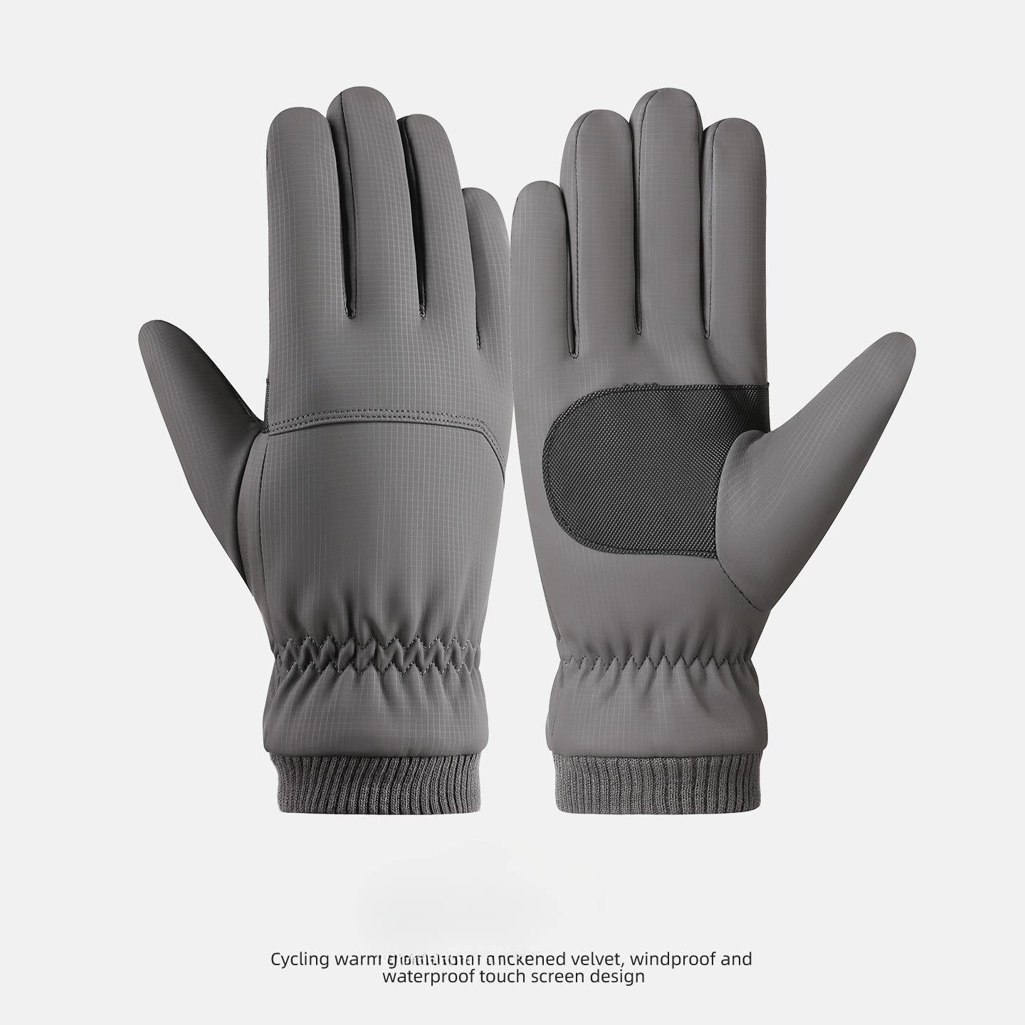 

Теплые перчатки для мужчин зимой Ветрозащитные Водонепроницаемые Плюс Бархатные Утолщенные Теплые Перчатки для Спорта Велоспорта Женские Теплые Перчатки с Сенсорным Экраном XL