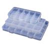 Multi-Grid Transparent Plastic Storage Box for Beading & Jewelry - 10, 15, 24, 28, 32 Options