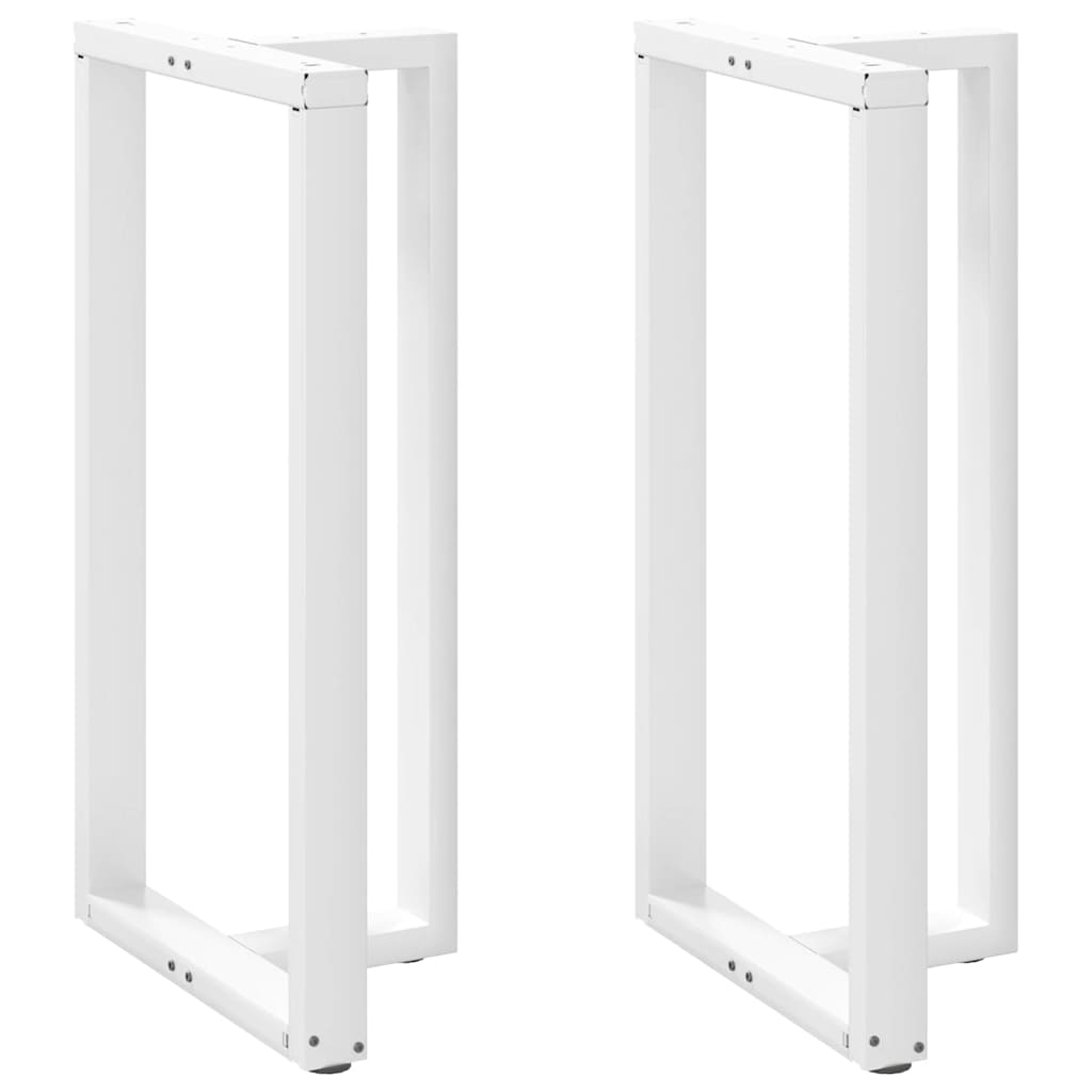 Vidaxl Nogi Do Stołu Barowego, 2 Szt., Białe, 60X35X(110-111) Cm, Stal