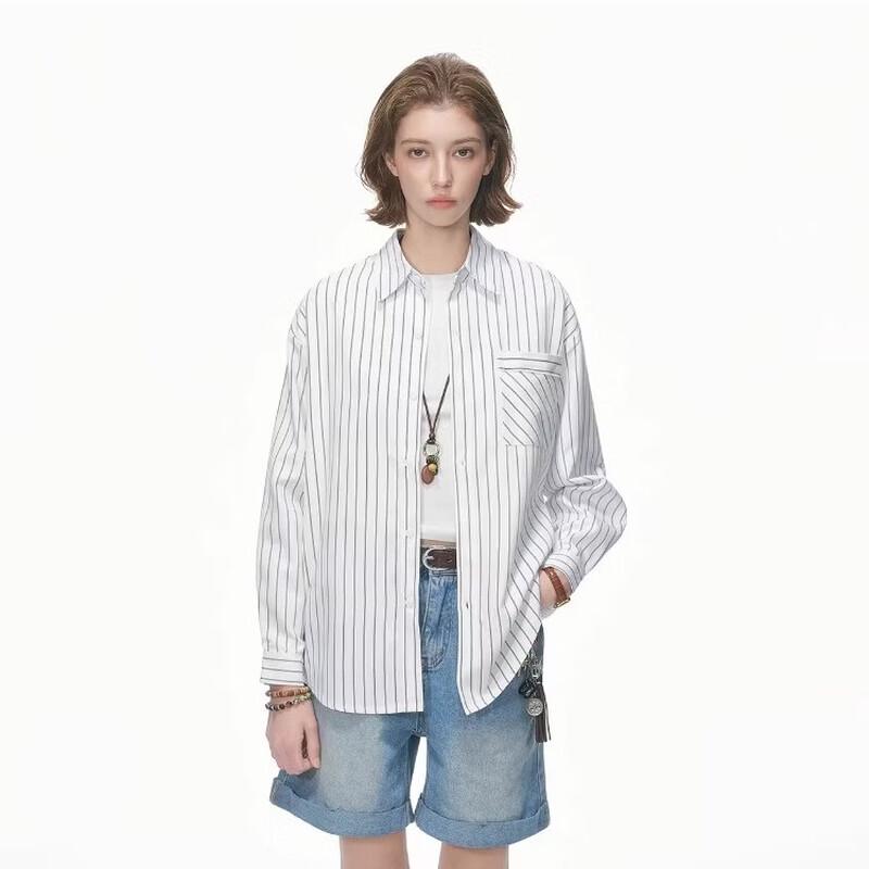DREAM MADE Unisex Striped Long-Sleeve Shirt S