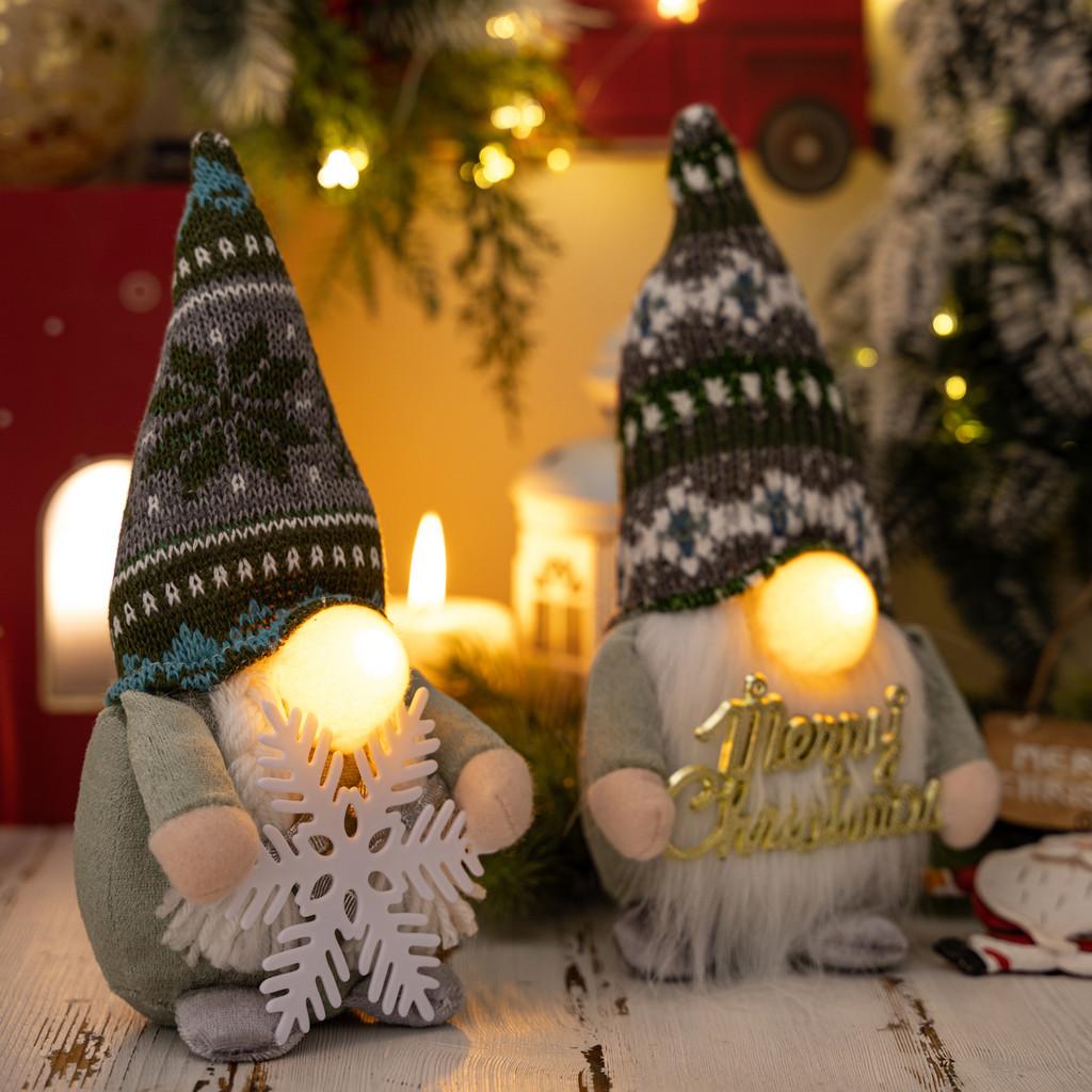 Playful Green Nosed Rudolph Gnome Decoration With Led Lights For Unique Christmas Display