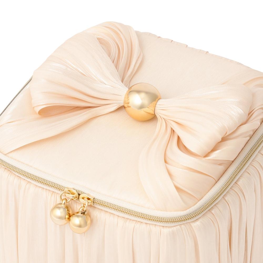 Franc Franc Japan Chiffon Ribbon Vanity Pouch M Ivory