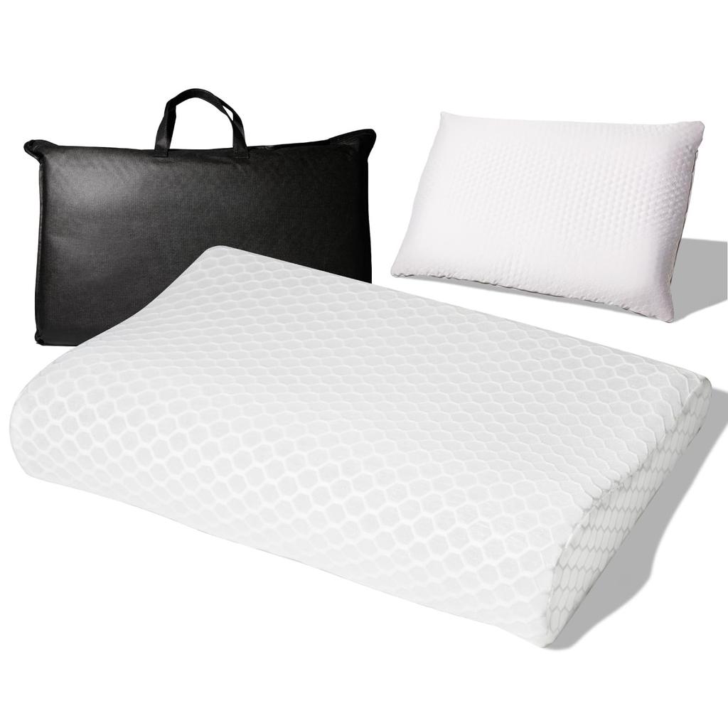 Sleep Party Gray High-Resilience Fiber Pillow with Cover, Comfortable Sleep Pillow, Low Pillow, Neck Relief, Popular Fiber Pillow, Breathable,