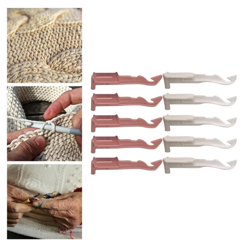 Cylinder Knitting Set Hand Operated Crochet Device Makes Uniform Stitching for Hat Scarves Home Crafting