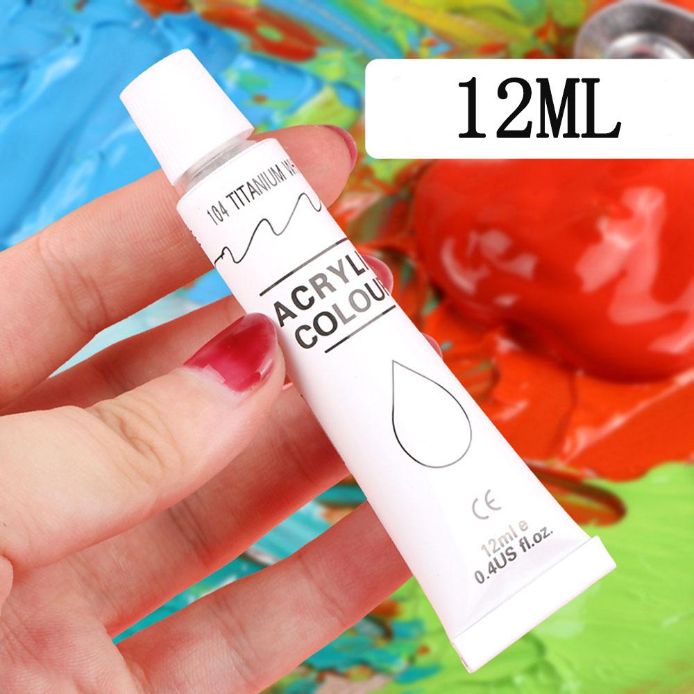 Acrylic Oil Watercolor Gouache Paint Pigment Set 12ML Drawing Supplies for Students and Beginners
