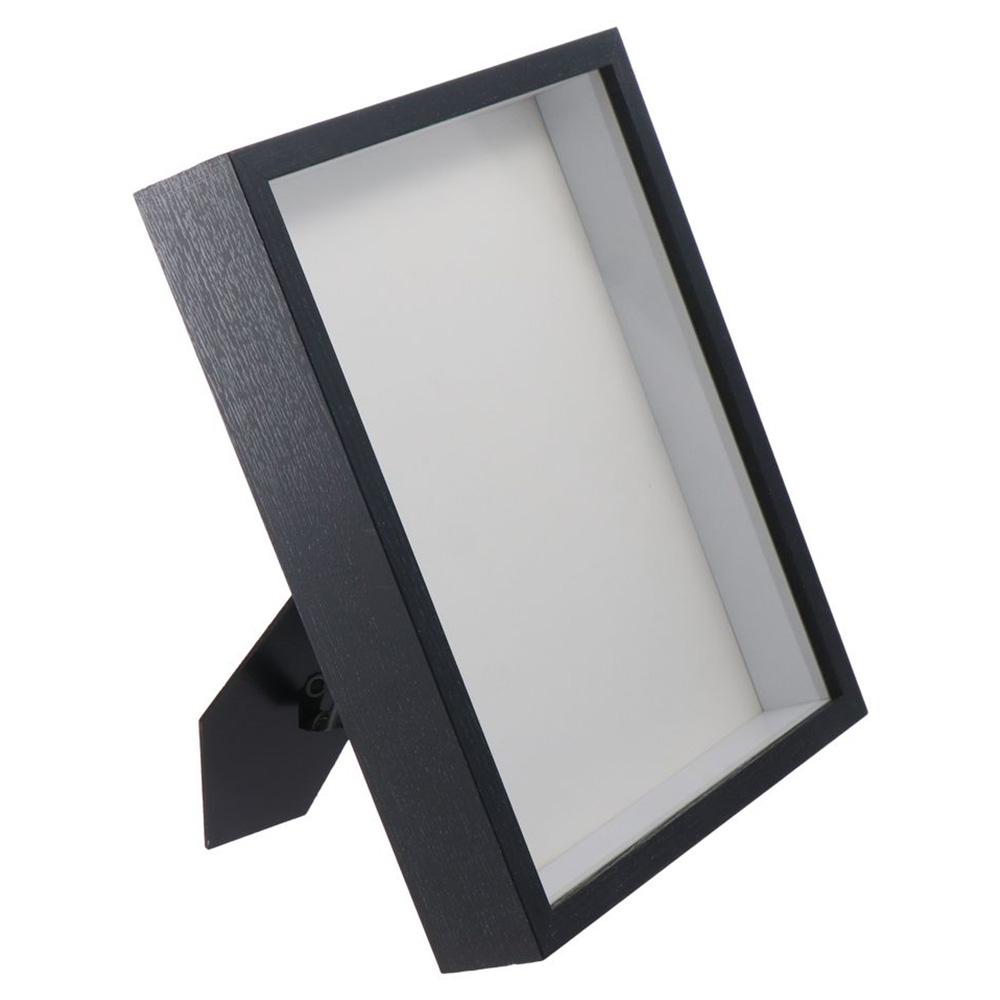 Durable Multi-size Shadow Box Frame Natral Wood Black Acrylic Wooden Photo Frame Rectangular Display Case Dried Flower