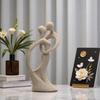 Couple Sculptures Sandstone Kiss Lovers Couple Statue Abstract Figurines Romantics Passionate Love Ornament Home Decors
