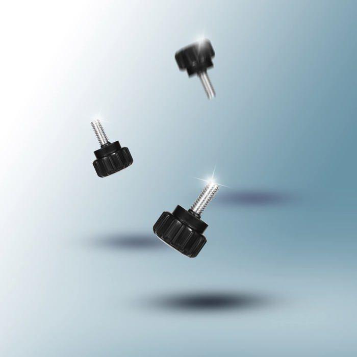 Vis Moletées Filetées - LUTER - E08028 - Acier Au Carbone - Lot De 20 - Tête Ronde