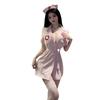 Sexy Lingerie Passion Nurse Lingerie Cosplay Deep V Hot Sexy Seduction Bed Dress Set