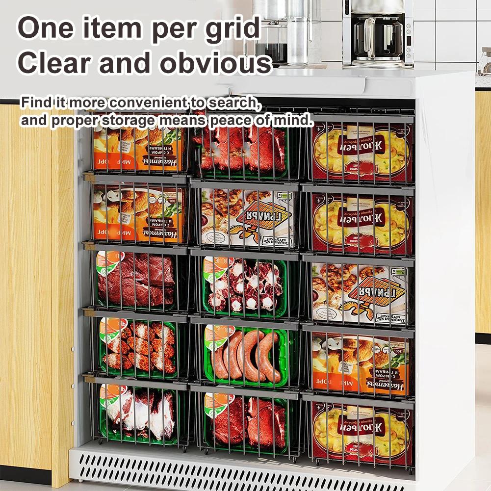 4pcs Stackable Wire Baskets Muti-Purpose Fruit Basket Vegetable Fruit Basket for Pantry Organizers and Storage