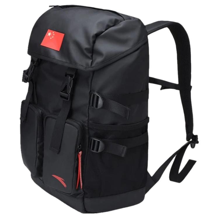 New Anta 900D Membrana Dermalis Plastic Backpack Unisex Black 192040155R-1