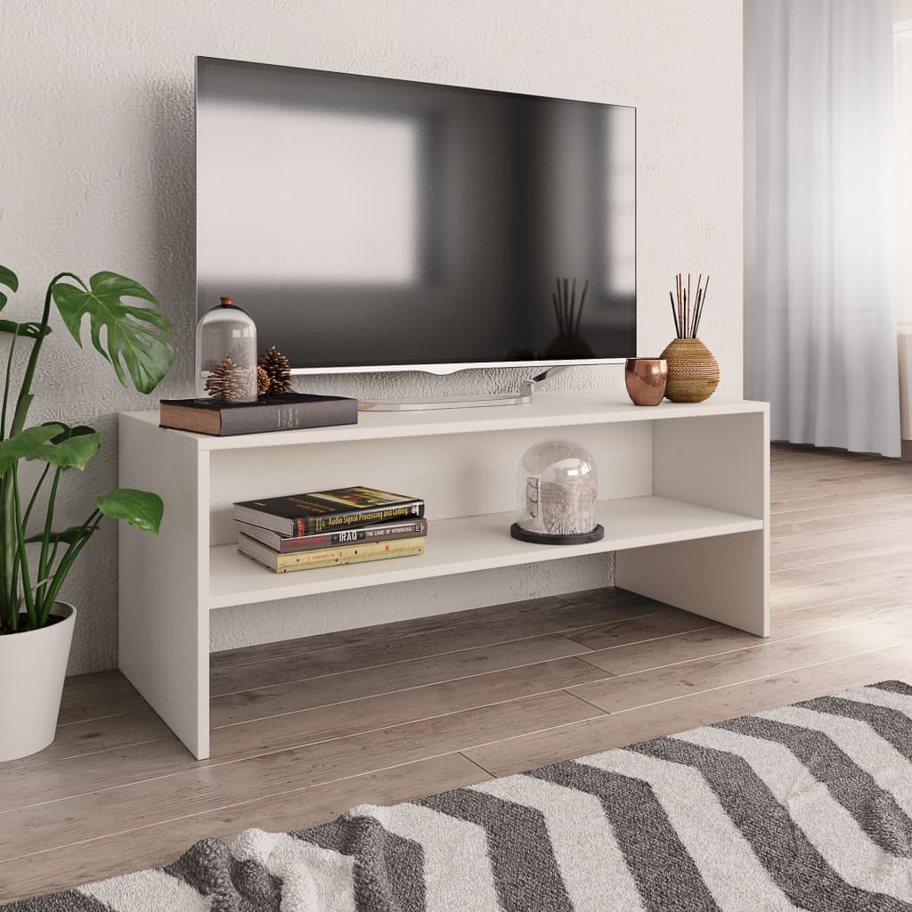 TV Cabinet White 100 x 40 x 40 cm Particleboard