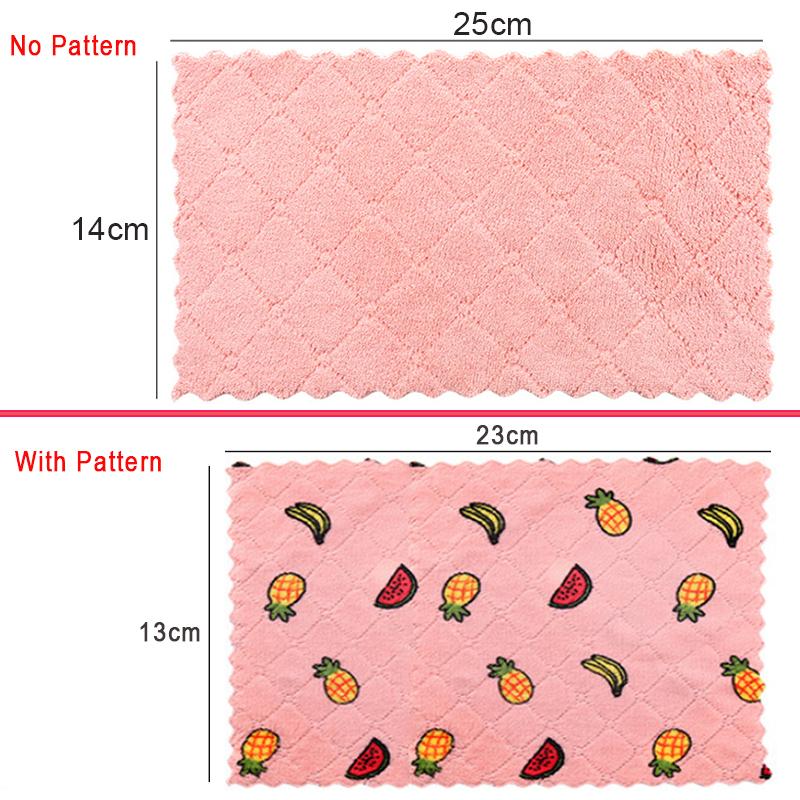 8PCS Microfiber Towel Absorbent Kitchen Cleaning Cloths Non-stick Oil Dish Towel Rags Napkins Tableware Household Cleaning Towel