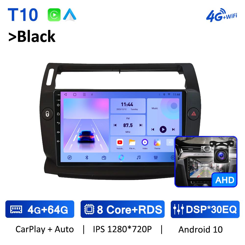 Wireless CarPlay Android Auto Car Radio For Citroen C4 LA LC C-Triomphe C-Quatre 2004 2005 2006 - 2014 GPS Autoradio 4G WIFI DSP