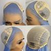AIMEYA Blaue Lace-Front-Perücke Body Wave Perücken für Frauen Mittelscheitel Synthetisches Haar Hitzebeständig Natürlicher Haaransatz