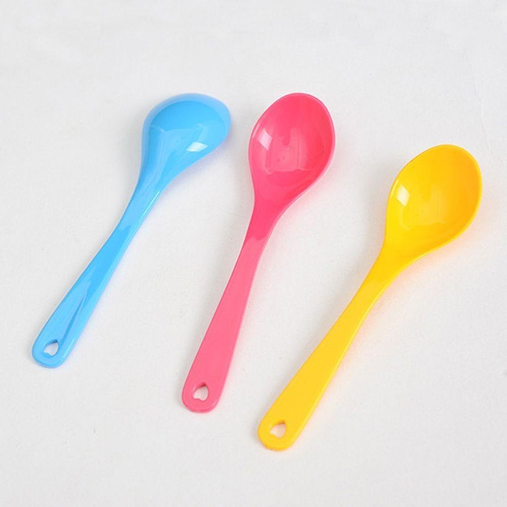 Colorful Baby Toddler Plastic Spoon Flatware Food Spoon Set Feeding Spoon