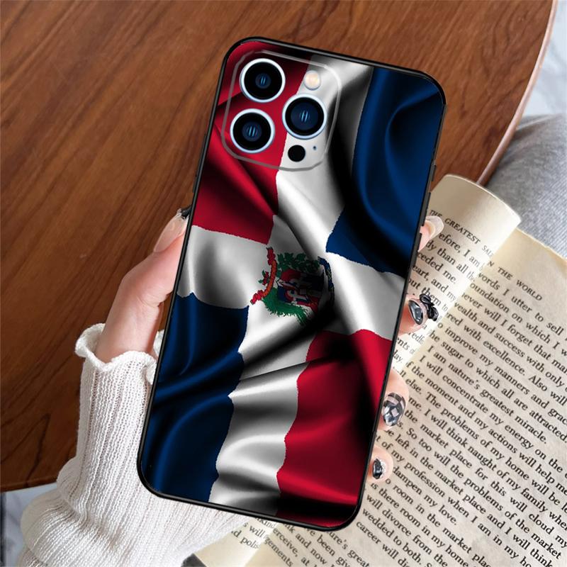 Dominican Republic Flag Phone Case For iPhone 16 Pro Max 11 14 15 17 Pro Max Plus 12 13 Mini 16e 17 Air Back Cover