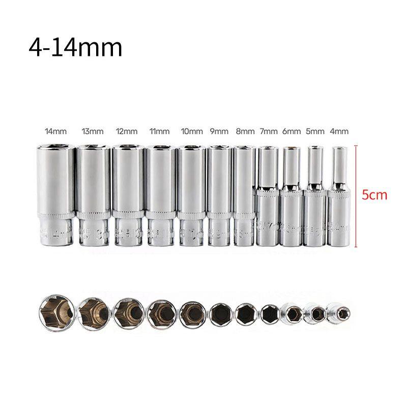 

Drive Hex Part 14 Drive Socket Set Long Deep 4 14 Screwdriver Mm 14mm