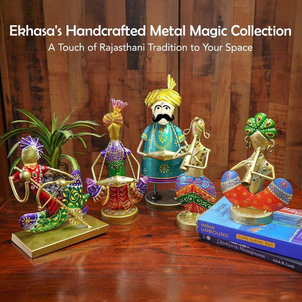 Nostrae Metal Show Pieces for Home Decor | Gift Items for Showcase, TV Unit Decoration | Statue, Figurines, Artifacts for Table, Living Room Decor