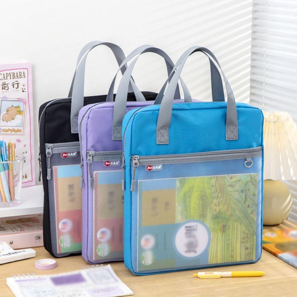 Waterproof A4 File Organizer Handheld Document Storage Bag Mutli-Purpose Book Storage Bag  Travel