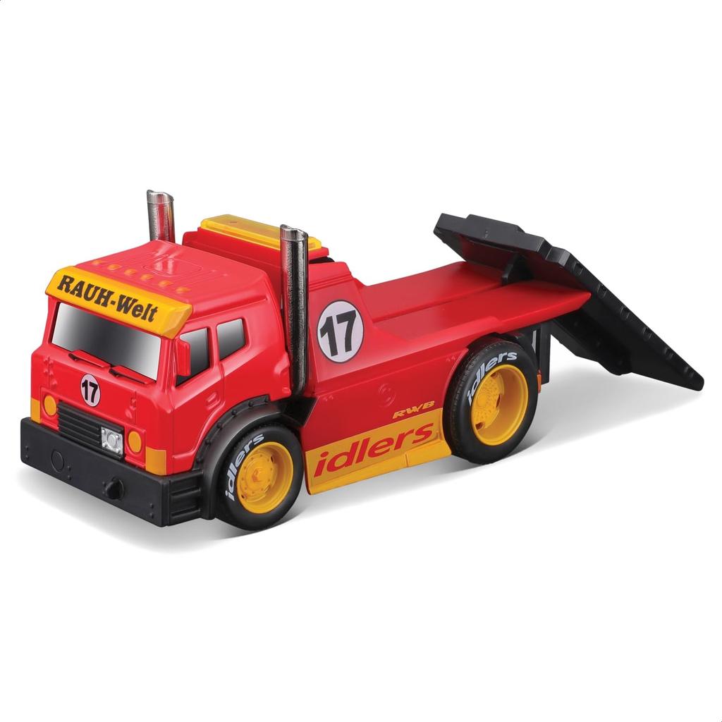 Maisto Scale Muscle Machines Muscle Transporter Diecast Model Car 993 911 1/64 / (JDM Flatbed/RWB - Red/Orange 11543)
