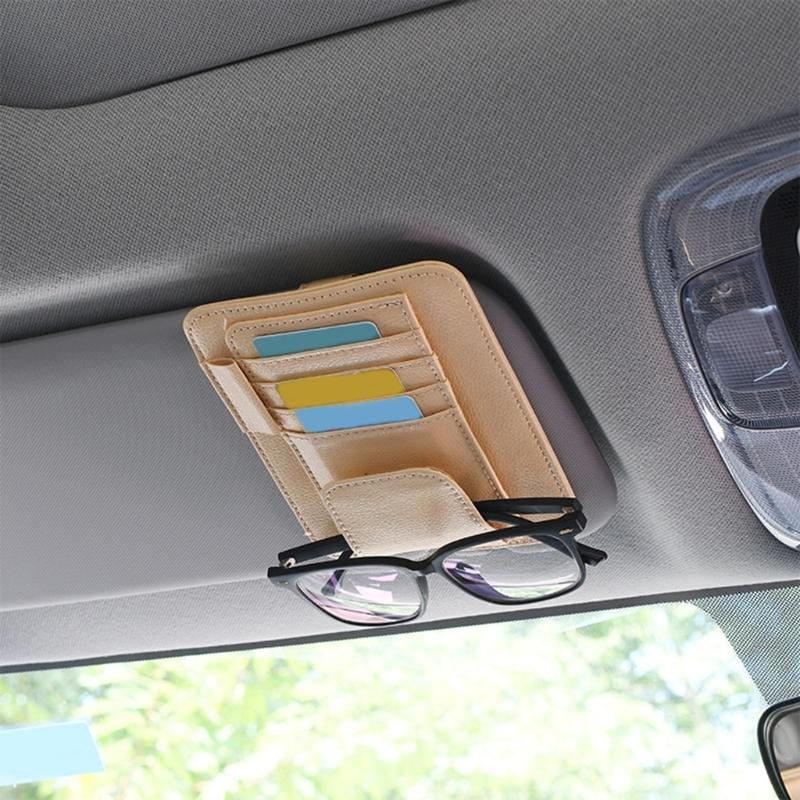 Automotive Sun Visors Eyewear Card Clip Glasses Organizers Space Saving Designs for Commuters and Long Distance Drivers