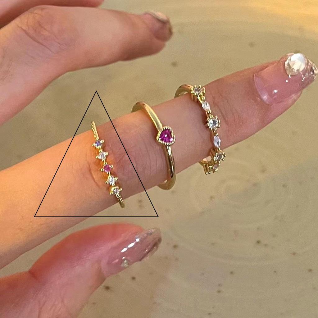 925 Sterling Silver Irregular Gemstone Women's Luxury Index Finger Ring - Non-Fading, Adjustable, Light Niche Design.