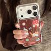 Glue Suitable for 17promax Retro Cartoon Snowman for Iphone16 for Apple 15 Mobile Phone Case Winter Brown 14 for Huawei