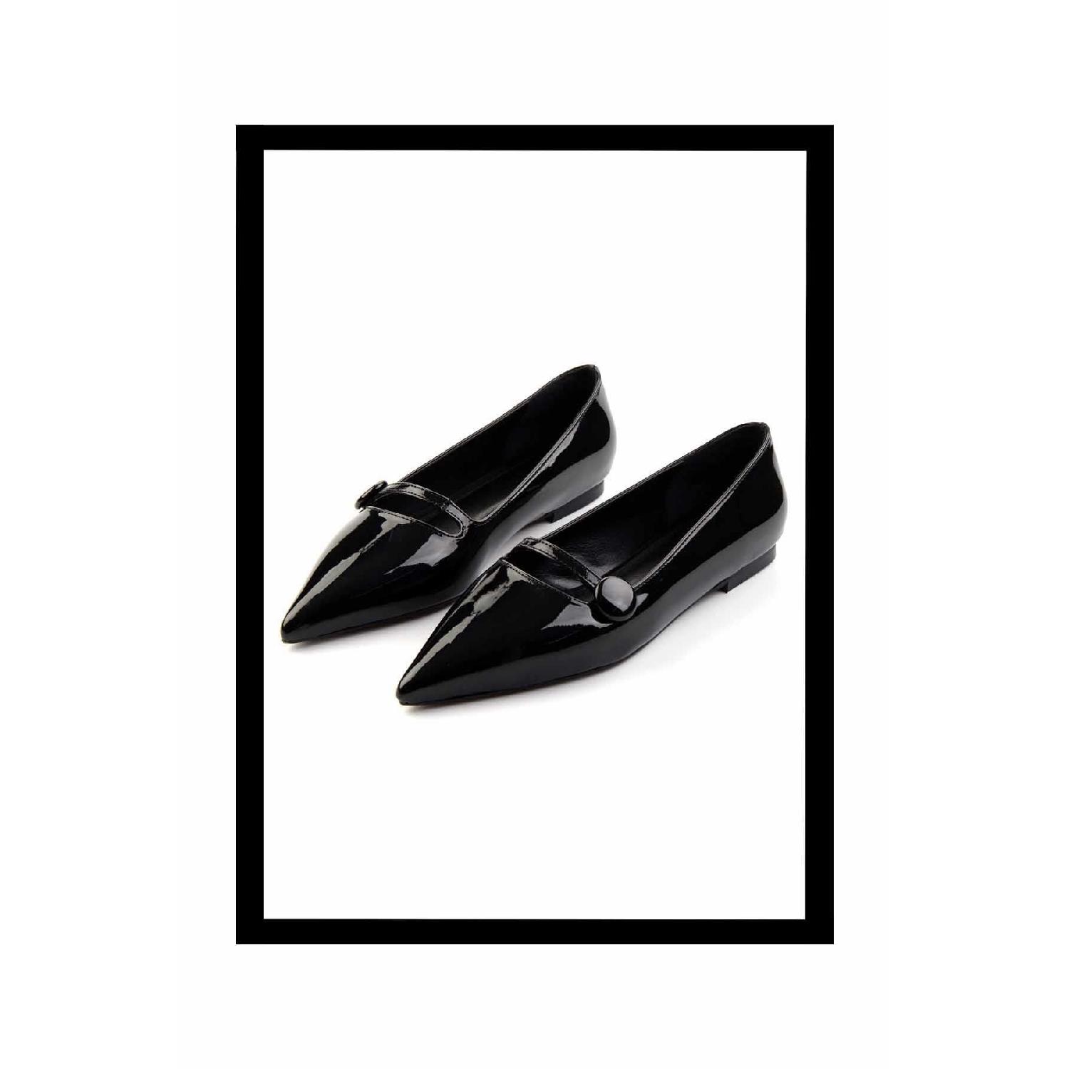 

Black Patent Leather Women s Ballerina Ballerina K01188052108 37 бордовий