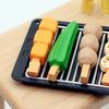 Mini Grill Skewer Set Miniature Food BBQ Accessories Resin Mini Grilled Sausage Grill Tray Seasoning Bottles for 1:12 Scale Miniature House And Dolls